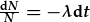 \frac{dN}{N}=-\lambda dt