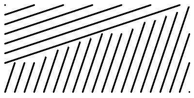 Schematic of crystalline and amorphous structure.