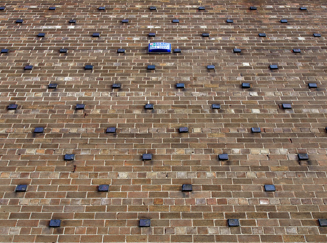 A brick wall as a two-dimensional lattice.