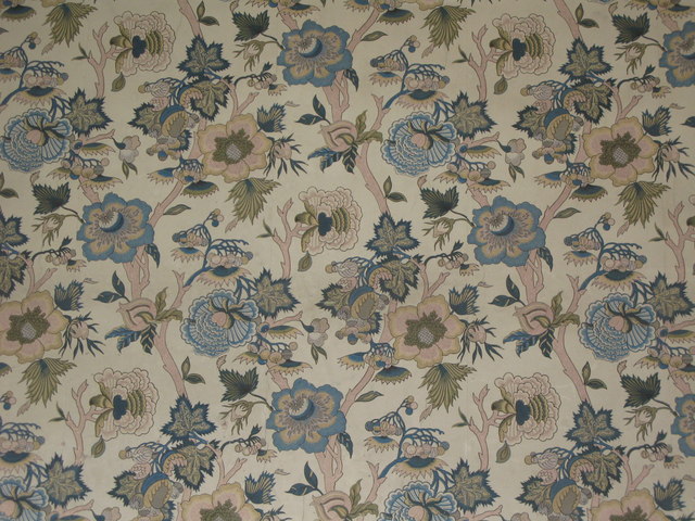 A floral wallpaper is a repetitive pattern.