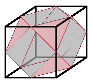 A cuboctahedron is a cube with the corners cut off.