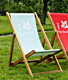 A deck chair.