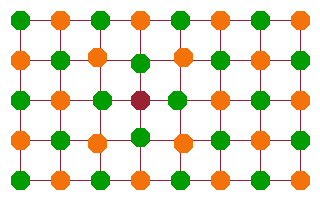 Impurity in a crystalline lattice.