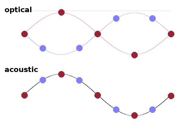 Transverse optical vs. acoustic modes.