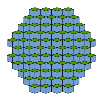 A periodic tiling of Penrose tiles.